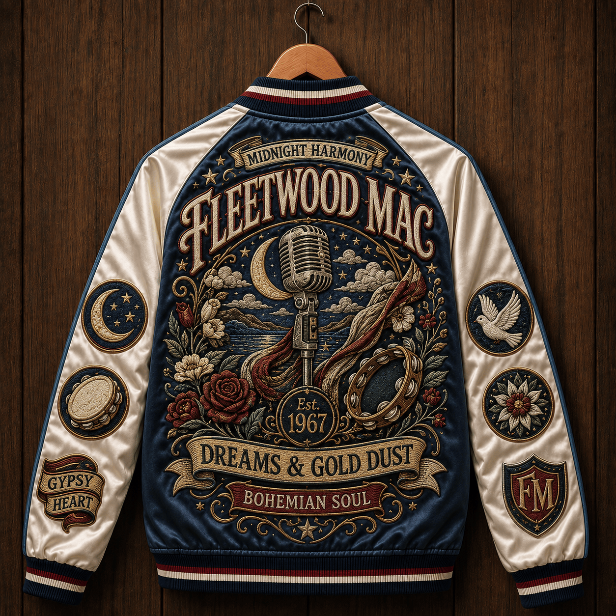 PREMIUM FLM SATIN BASEBALL JACKET NTNA
