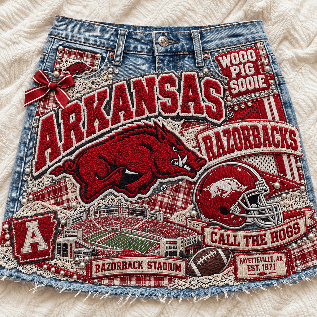 AKR Embellished Denim Skirt NTKO