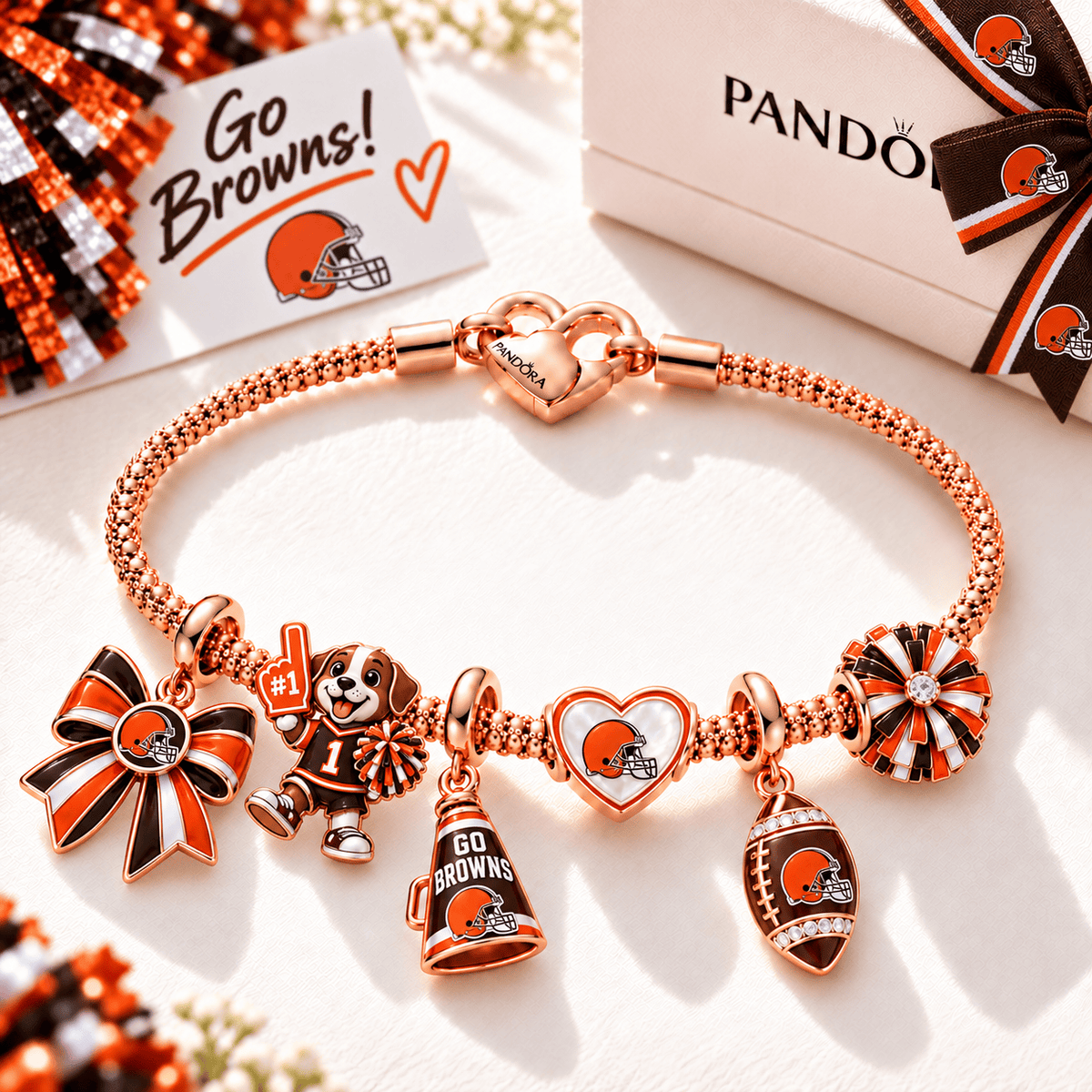 CLVB Rose Gold Charm Bracelet Set TTTT