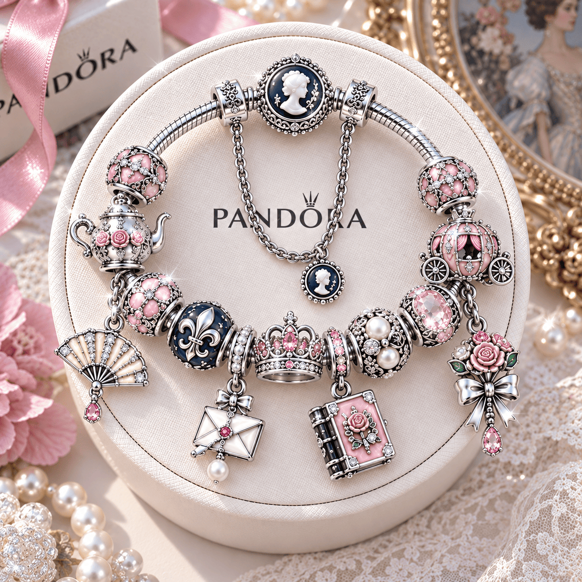 BGT Silver Charm Bracelet Set NTTB
